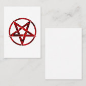 Red Devil Pentagram Platzkarte (Vorne/Hinten)