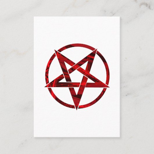 Red Devil Pentagram Platzkarte (Vorderseite)