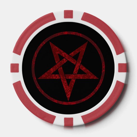 Red Devil Pentagram Pokerchips (Vorderseite)