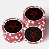 Red Devil Pentagram Pokerchips (Stapel)
