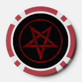 Red Devil Pentagram Pokerchips (Rückseite)