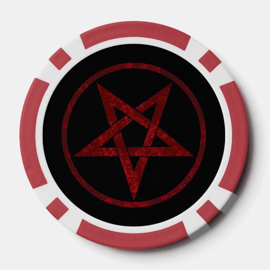 Red Devil Pentagram Pokerchips (Rückseite)