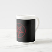 Red Devil Pentagram Porzellantasse (Vorderseite Rechts)