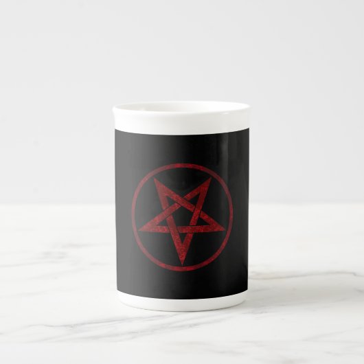 Red Devil Pentagram Porzellantasse (Vorderseite)