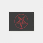 Red Devil Pentagram Post-it Klebezettel (Vorderseite)