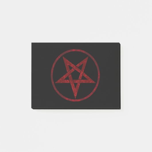 Red Devil Pentagram Post-it Klebezettel (Vorderseite)