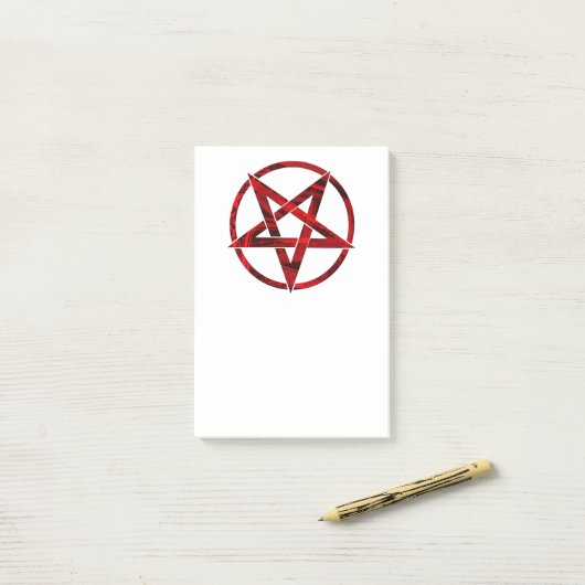 Red Devil Pentagram Post-it Klebezettel (Auf Schreibtisch)