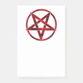 Red Devil Pentagram Post-it Klebezettel (Vorderseite)