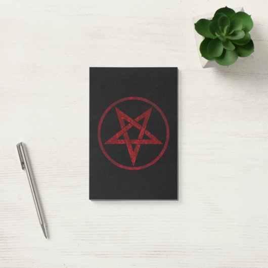 Red Devil Pentagram Post-it Klebezettel (Büro)