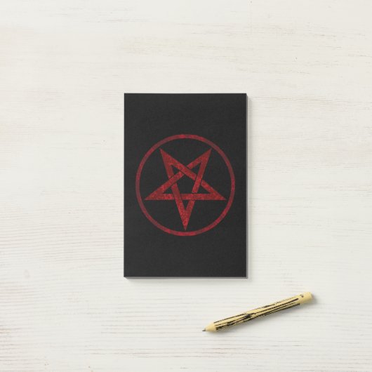 Red Devil Pentagram Post-it Klebezettel (Auf Schreibtisch)