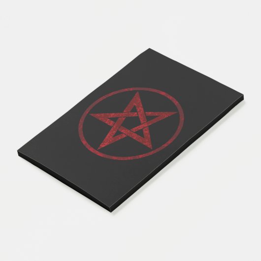 Red Devil Pentagram Post-it Klebezettel (angewinkelt)