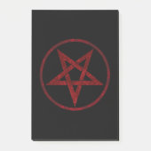 Red Devil Pentagram Post-it Klebezettel (Vorderseite)