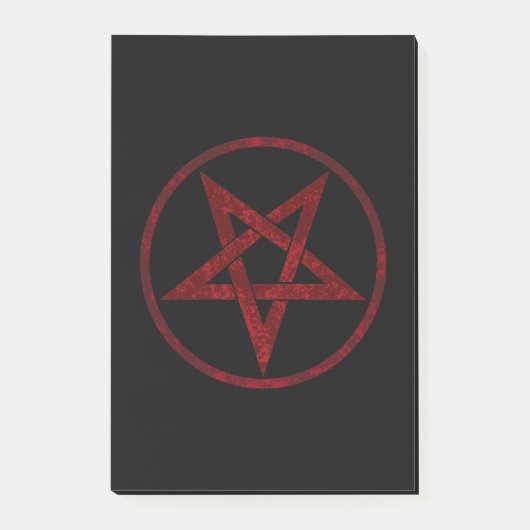 Red Devil Pentagram Post-it Klebezettel (Vorderseite)