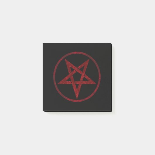 Red Devil Pentagram Post-it Klebezettel (Vorderseite)