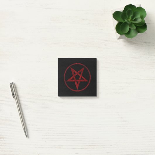 Red Devil Pentagram Post-it Klebezettel (Büro)