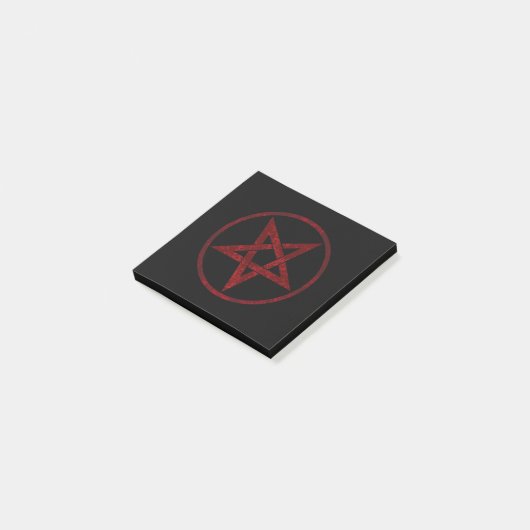Red Devil Pentagram Post-it Klebezettel (angewinkelt)