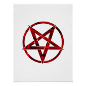Red Devil Pentagram Poster (Vorderseite)