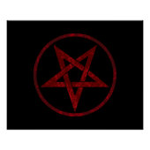 Red Devil Pentagram Poster (Vorderseite)