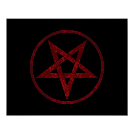 Red Devil Pentagram Poster (Vorderseite)