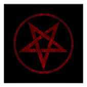Red Devil Pentagram Poster (Vorderseite)