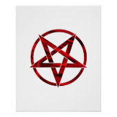 Red Devil Pentagram Poster (Vorderseite)