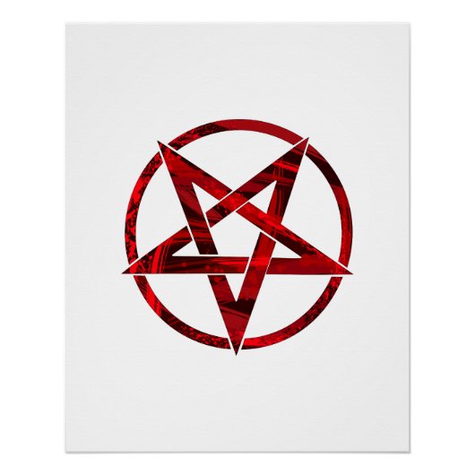 Red Devil Pentagram Poster (Vorderseite)