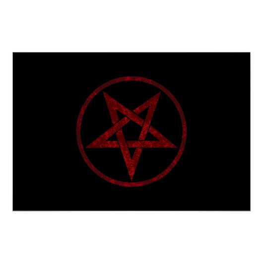 Red Devil Pentagram Poster (Vorderseite)