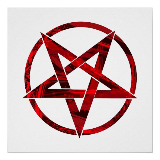 Red Devil Pentagram Poster (Vorderseite)