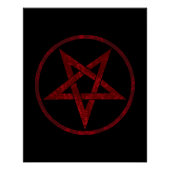 Red Devil Pentagram Poster (Vorderseite)