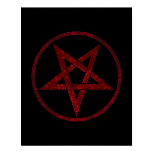 Red Devil Pentagram Poster (Vorderseite)