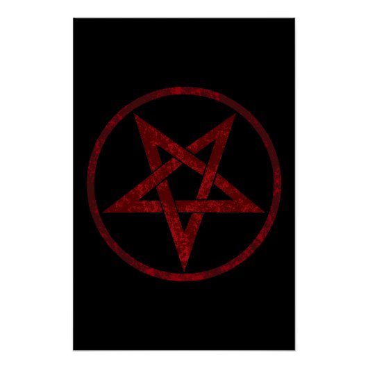 Red Devil Pentagram Poster (Vorderseite)