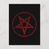 Red Devil Pentagram Postkarte (Vorderseite)