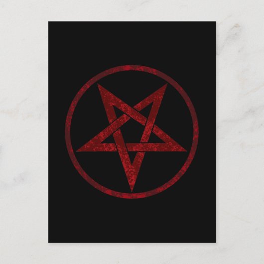 Red Devil Pentagram Postkarte (Vorderseite)