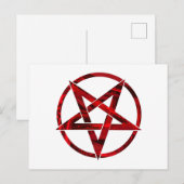 Red Devil Pentagram Postkarte (Vorne/Hinten)