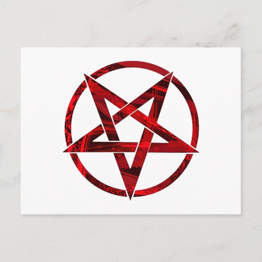 Red Devil Pentagram Postkarte (Vorderseite)