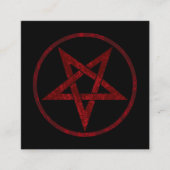 Red Devil Pentagram Quadratische Visitenkarte (Vorderseite)