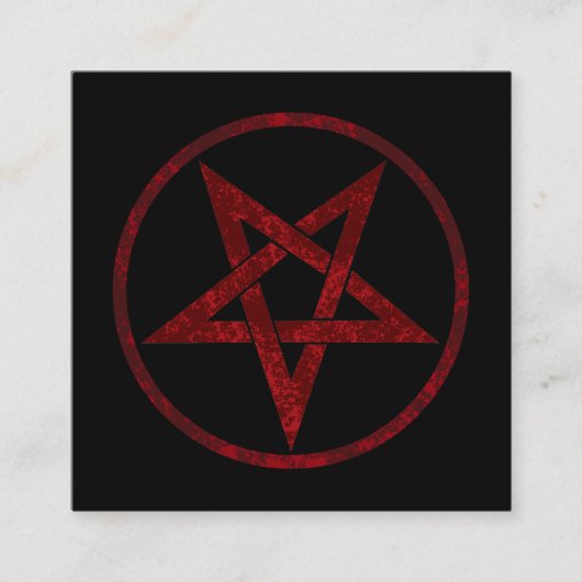 Red Devil Pentagram Quadratische Visitenkarte (Vorderseite)