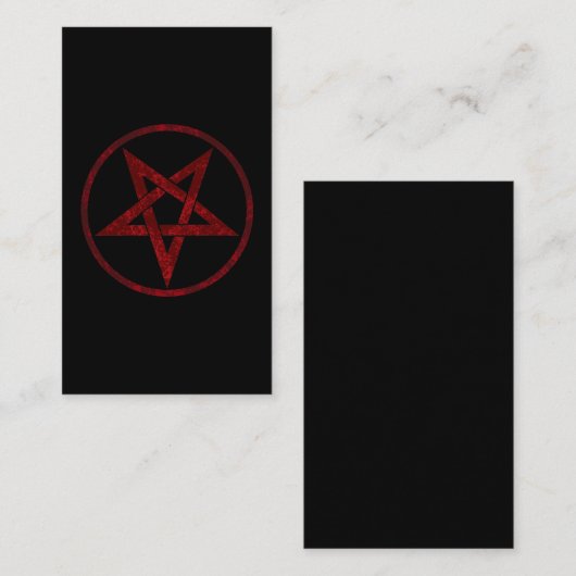 Red Devil Pentagram Rabattkarte (Vorne/Hinten)