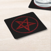 Red Devil Pentagram Rechteckiger Pappuntersetzer (angewinkelt)