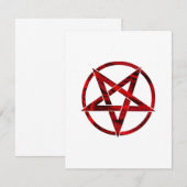 Red Devil Pentagram RSVP Karte (Vorne/Hinten)