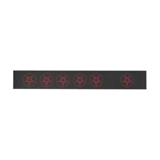 Red Devil Pentagram Rundum-Adressaufkleber (Person)
