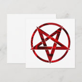 Red Devil Pentagram Save The Date (Vorne/Hinten)