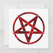 Red Devil Pentagram Save The Date (Vorderseite)