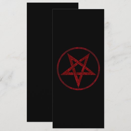 Red Devil Pentagram Save The Date (Vorne/Hinten)