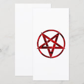 Red Devil Pentagram Save The Date (Vorne/Hinten)
