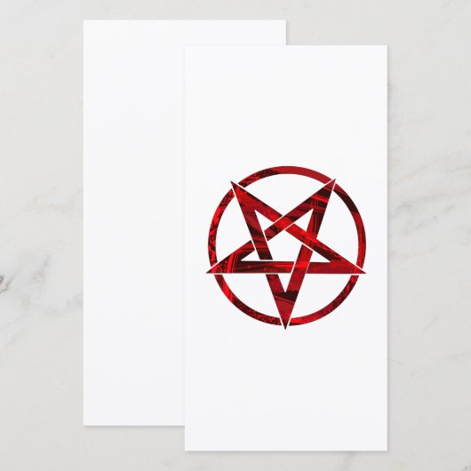 Red Devil Pentagram Save The Date (Vorne/Hinten)