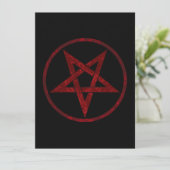 Red Devil Pentagram Save The Date (Stehend Vorderseite)