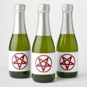 Red Devil Pentagram Schaumweinetikett (Flaschen)