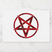Red Devil Pentagram Schaumweinetikett (Einzelnes Label)