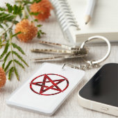 Red Devil Pentagram Schlüsselanhänger (Vorderseite rechts)